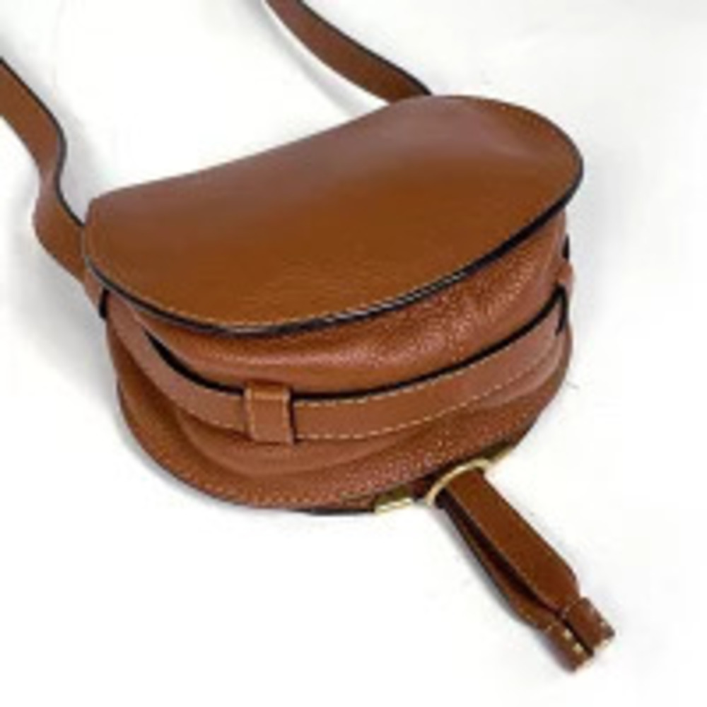 Chloe Crossbody Leather Marcie Bag Brown Shoulder